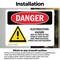 Signmission Electrocution Hazard Crane Danger Sign, Vinyl Decal, 7in W x 5in L, 2PK OS-2PACK-DS-D-57-L-1822 - alternate 5
